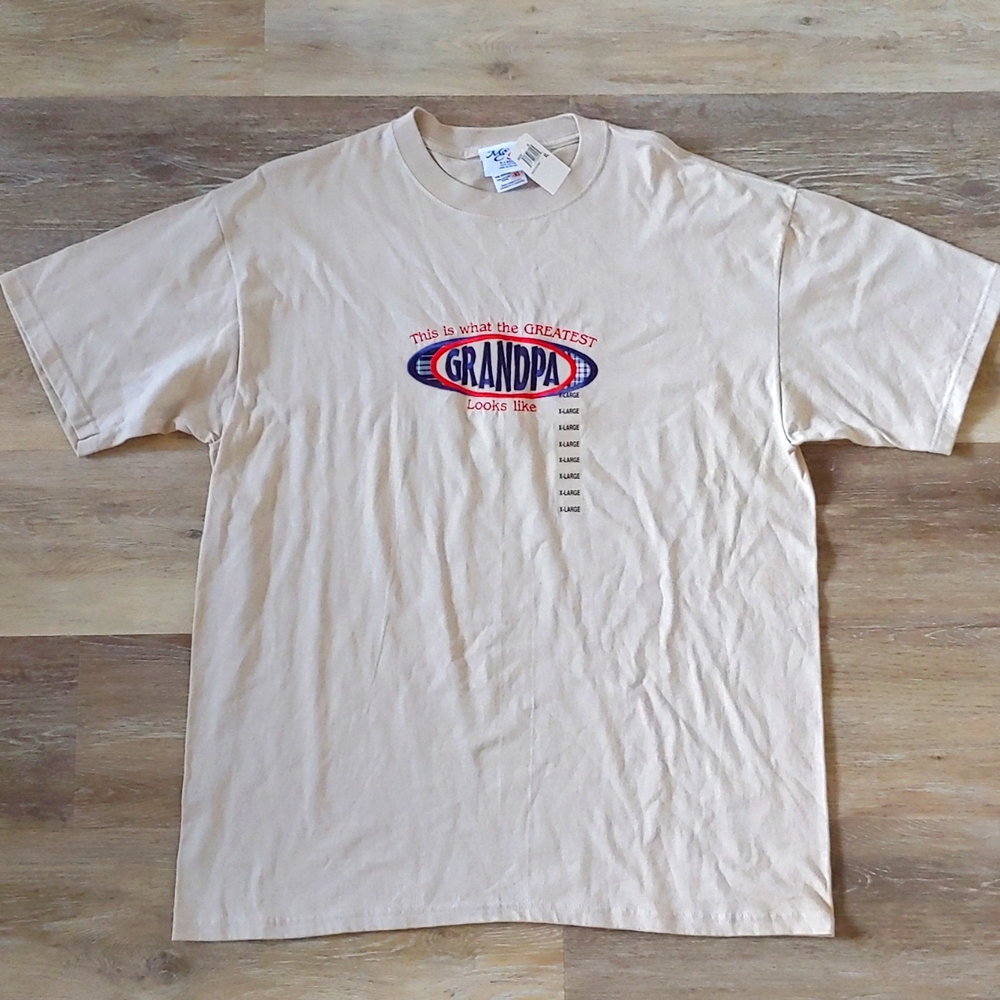 NWT MC Sport Greatest Grandpa Embroidered Graphic T-Shirt Size XL